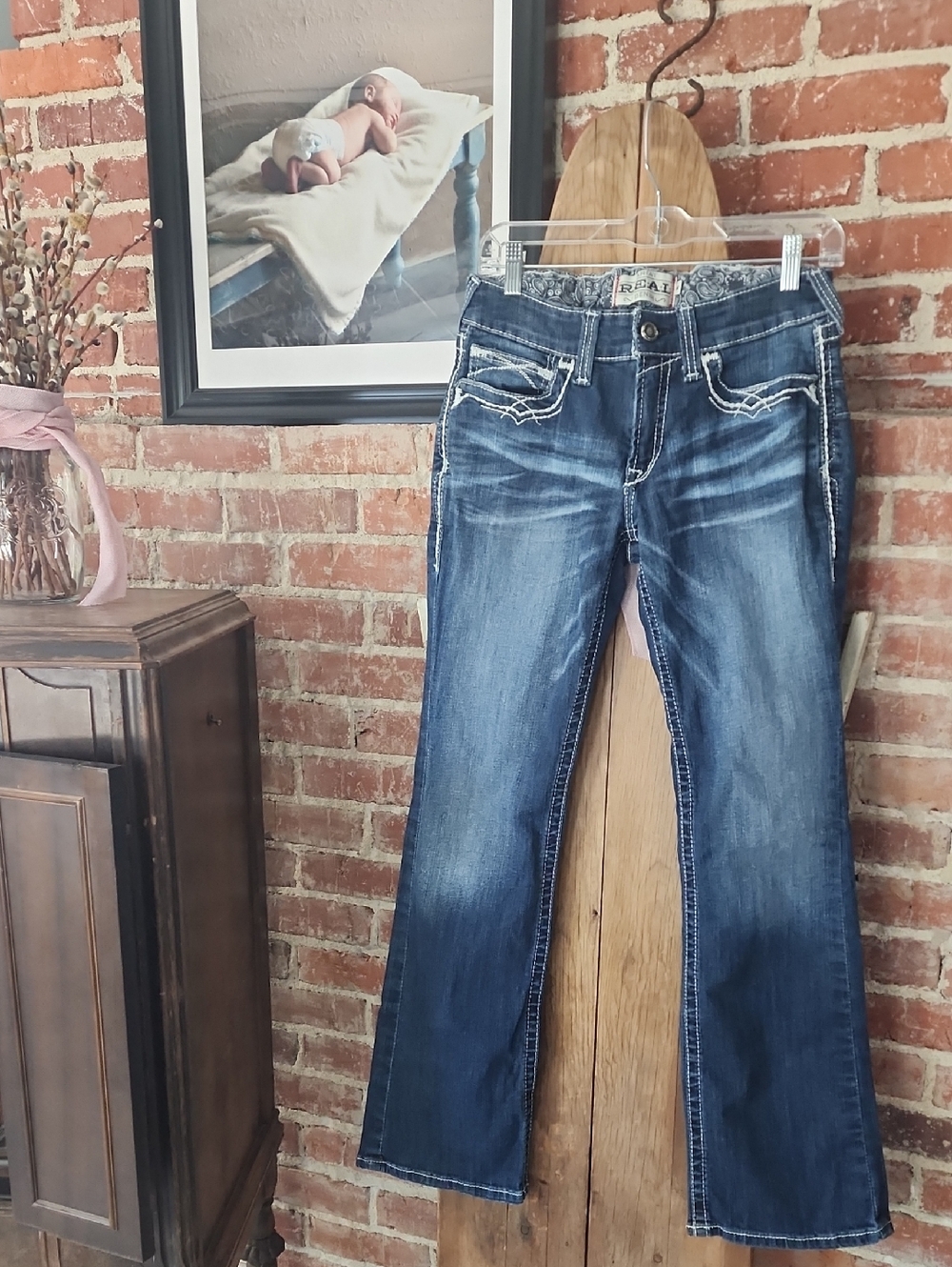Ariat Women's Medium-Dark Blue Boot Cut Jeans